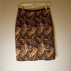 Sparrow Brown and Tan Patterned Skirt